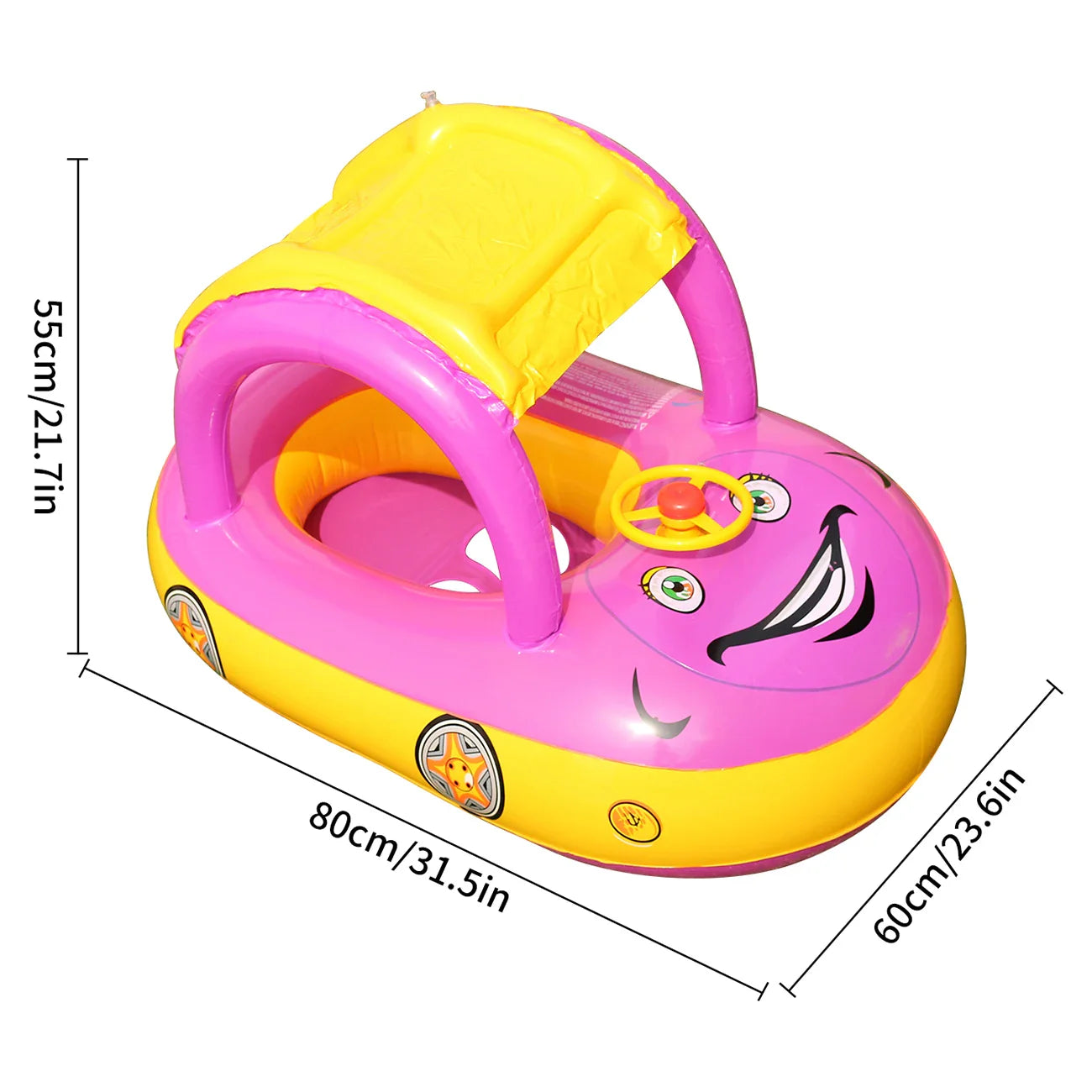 π Car-Shaped Toddler Pool Float | Baby Swimming Ring for Beach & Pool FunποΈ Perfect for Ages 4β6 | π Secure, Comfy & Adorable Ride-On Float