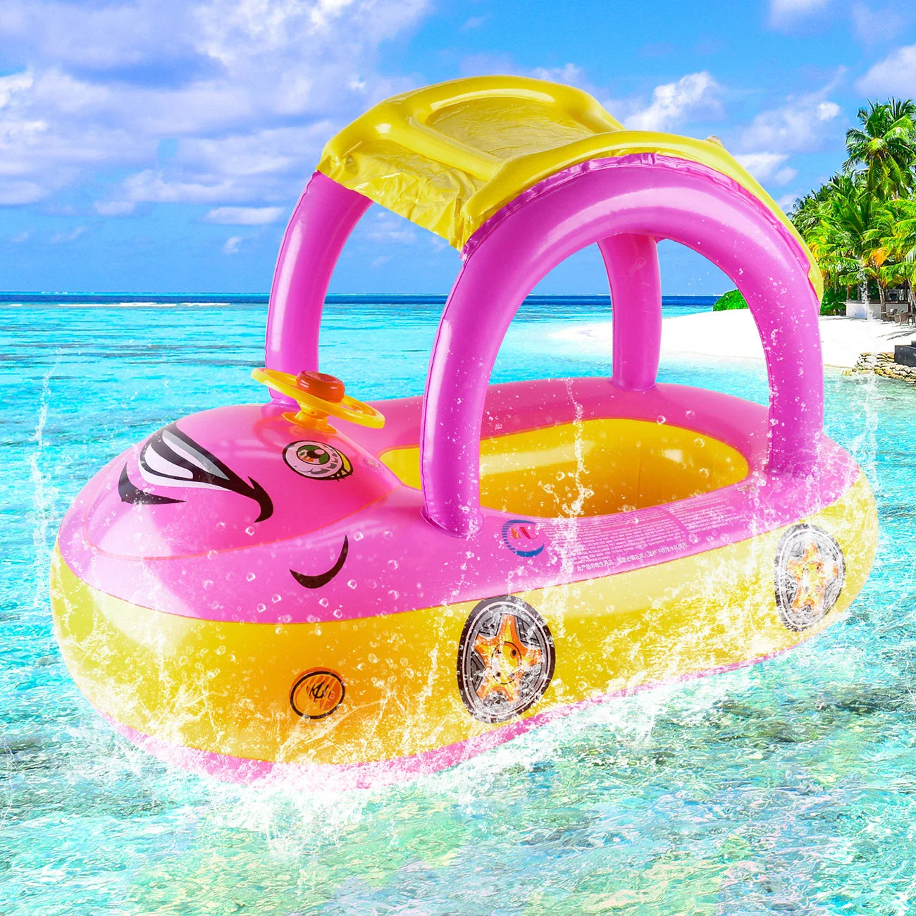 π Car-Shaped Toddler Pool Float | Baby Swimming Ring for Beach & Pool FunποΈ Perfect for Ages 4β6 | π Secure, Comfy & Adorable Ride-On Float