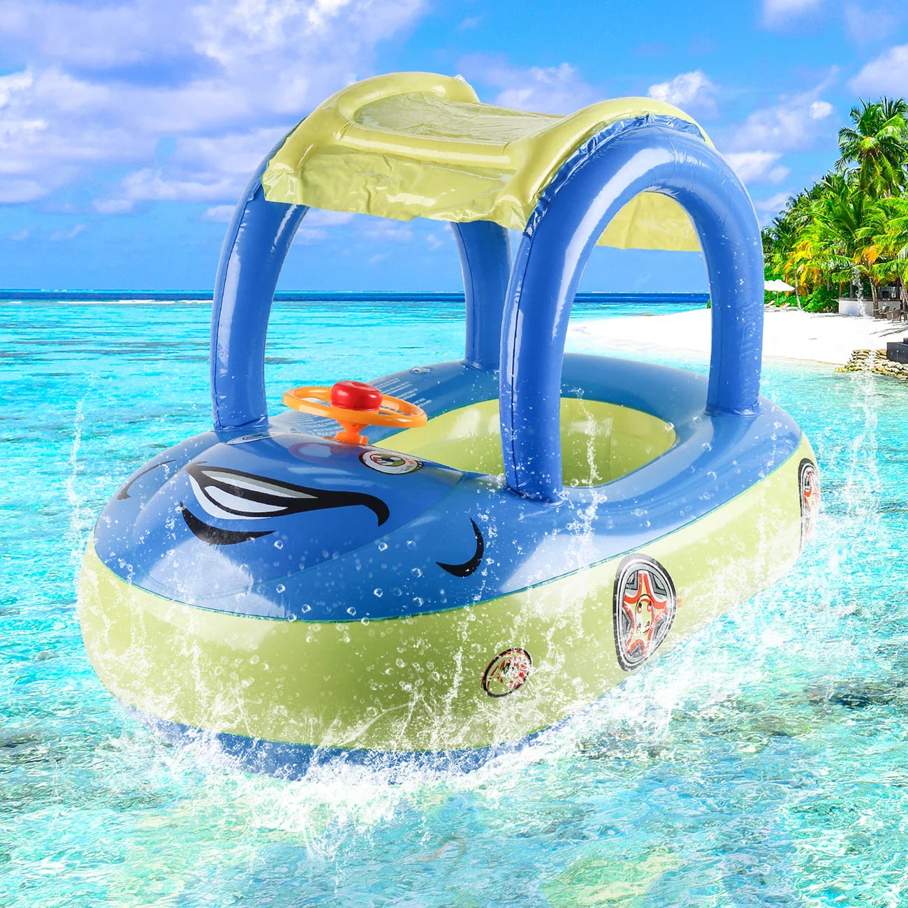 π Car-Shaped Toddler Pool Float | Baby Swimming Ring for Beach & Pool FunποΈ Perfect for Ages 4β6 | π Secure, Comfy & Adorable Ride-On Float