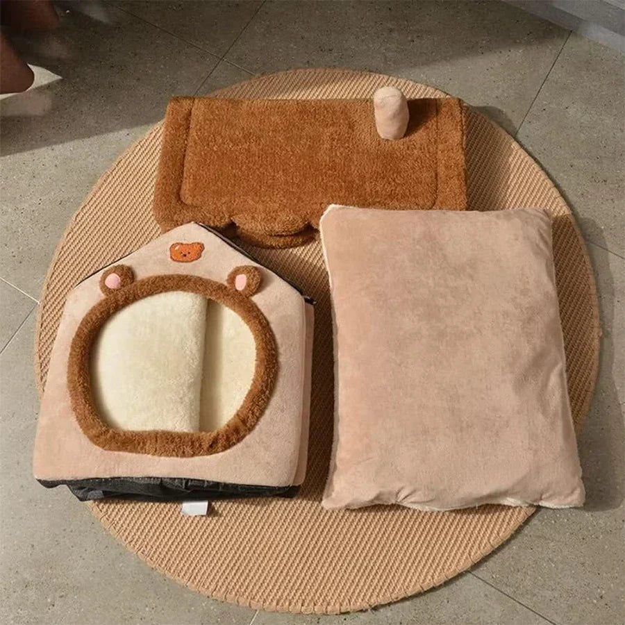 Foldable Cozy Pet Bed House