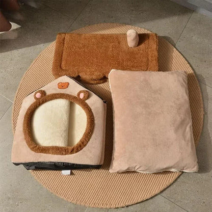Foldable Cozy Pet Bed House